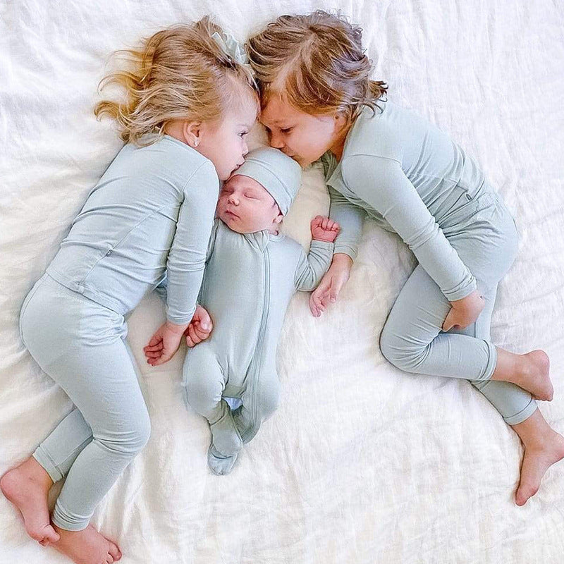 Over the Moon Pastel Bamboo Pajama Set