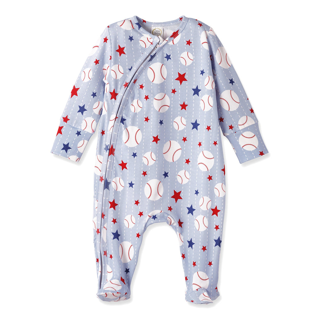 Signature Bamboo Footies Romper - Little Slugger