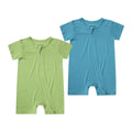 The Bamboo Collection - Romper Blue Green 2 Pack