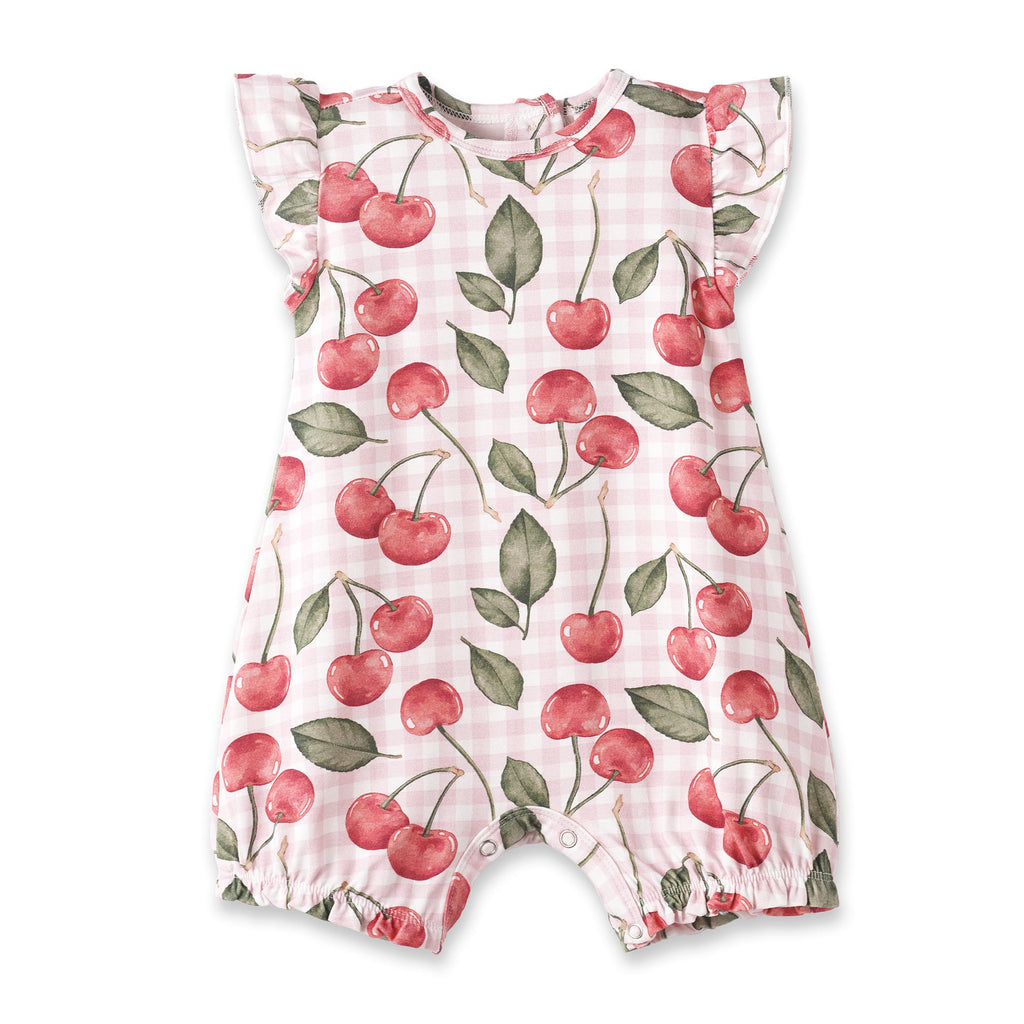The  Bamboo Viscose Baby Romper Collection - Cherry