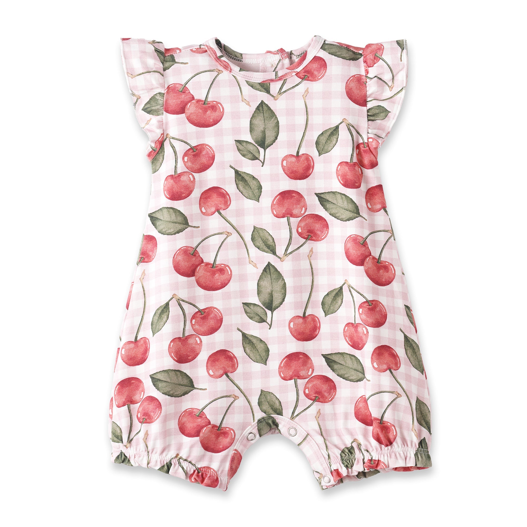 The  Bamboo Viscose Baby Romper Collection - Cherry