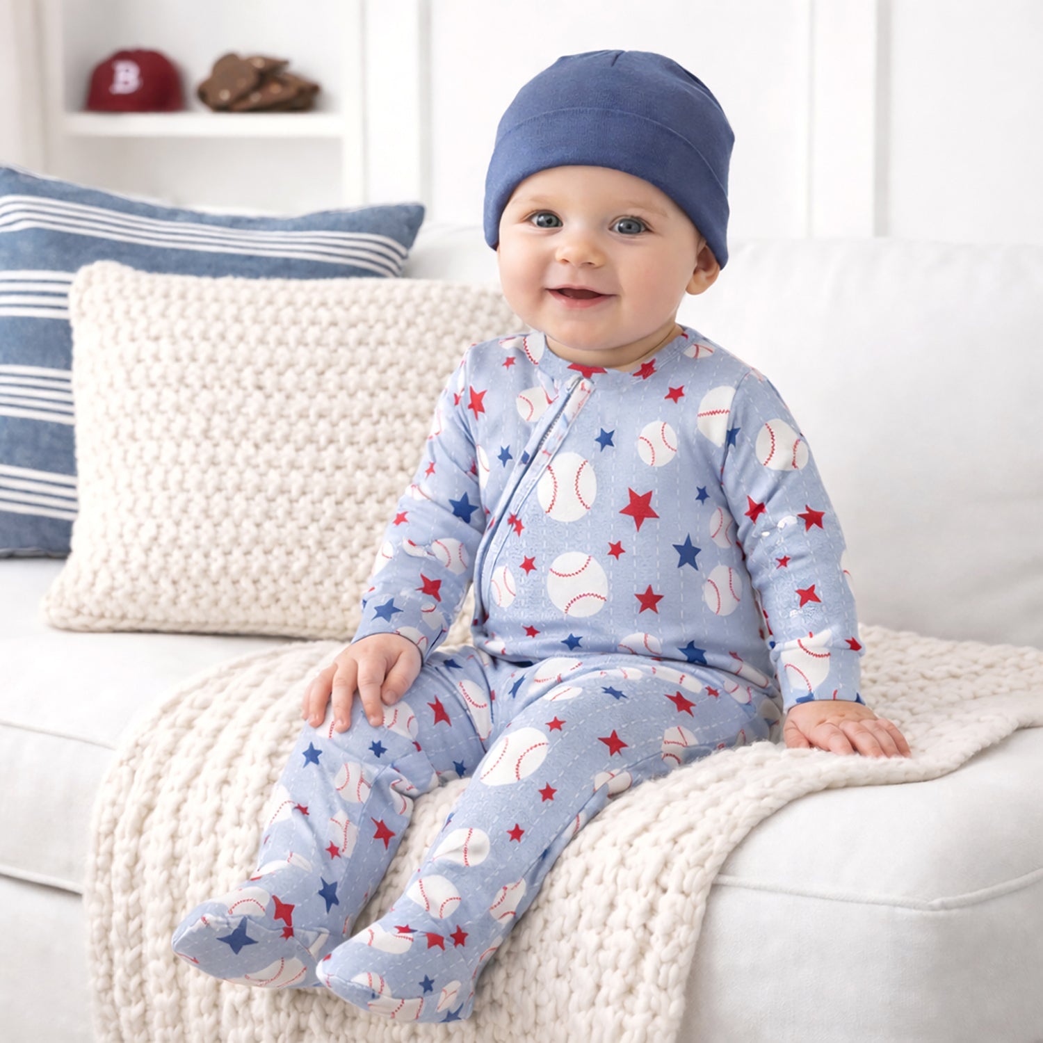 Signature Bamboo Footies Romper - Little Slugger