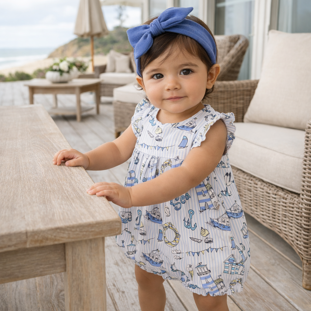 The Bamboo Viscose Baby Romper Collection - Coastal