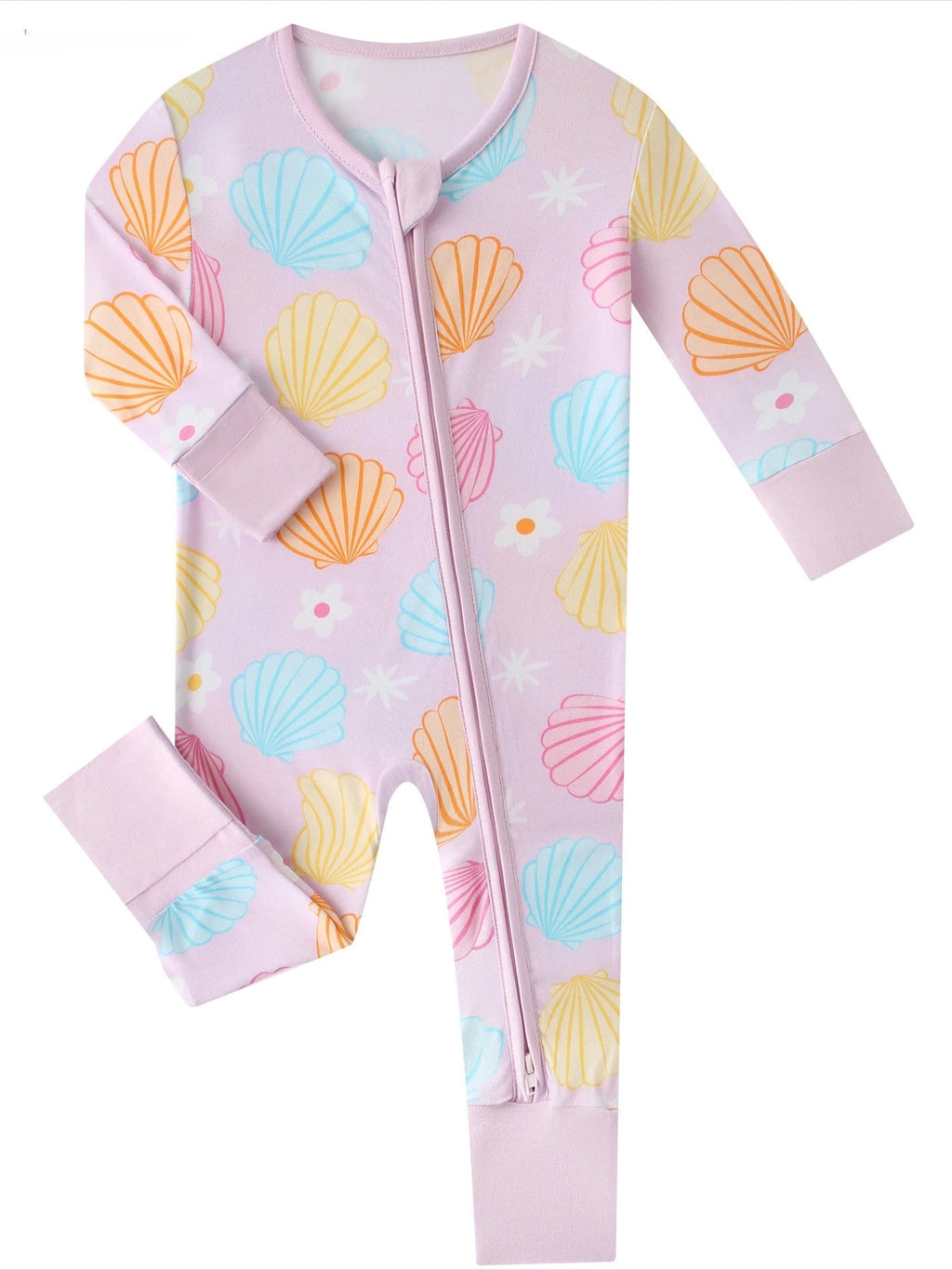 The Bamboo Collection Baby Convertible  Romper - Pastel Seashell