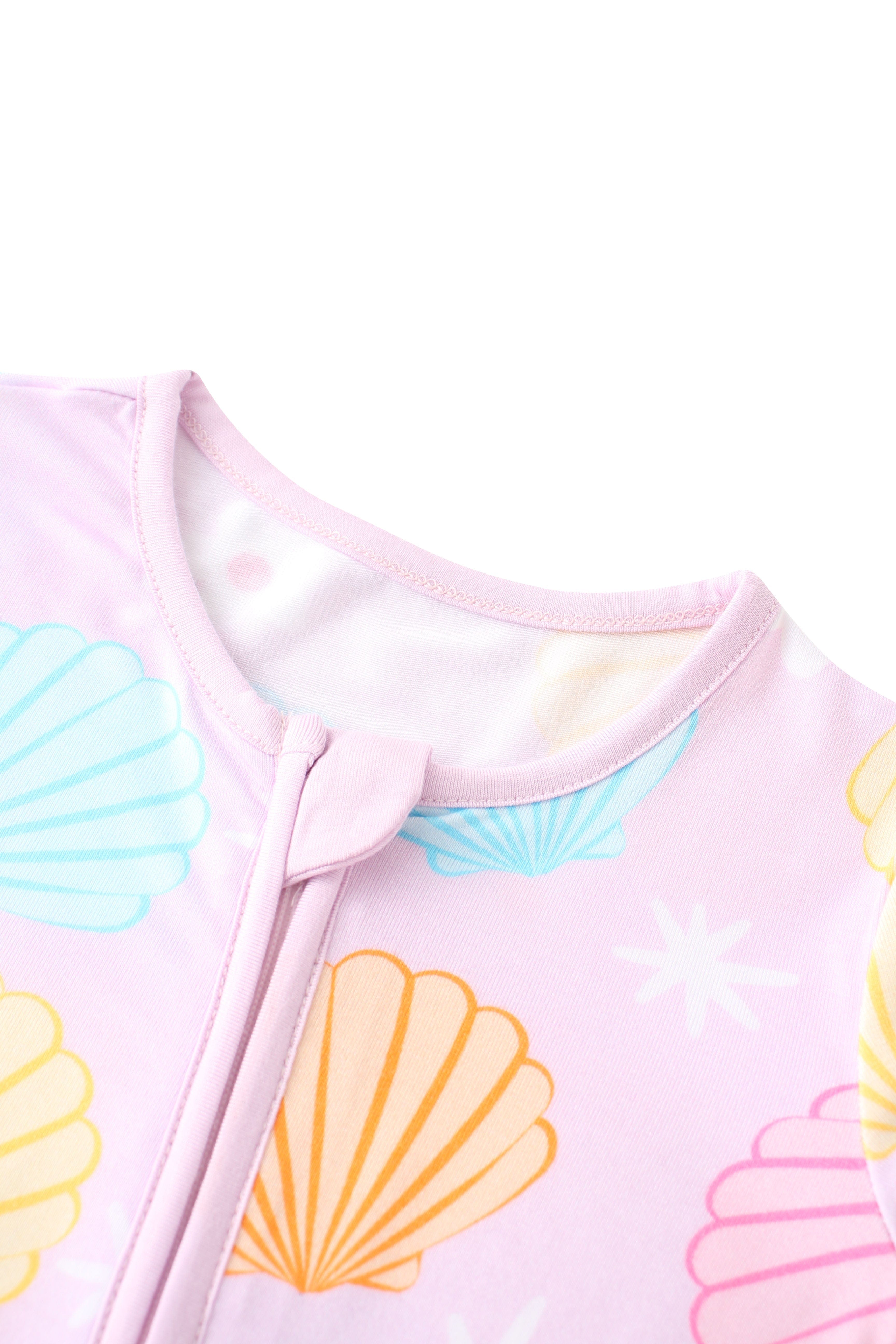 The Bamboo Collection Baby Convertible  Romper - Pastel Seashell