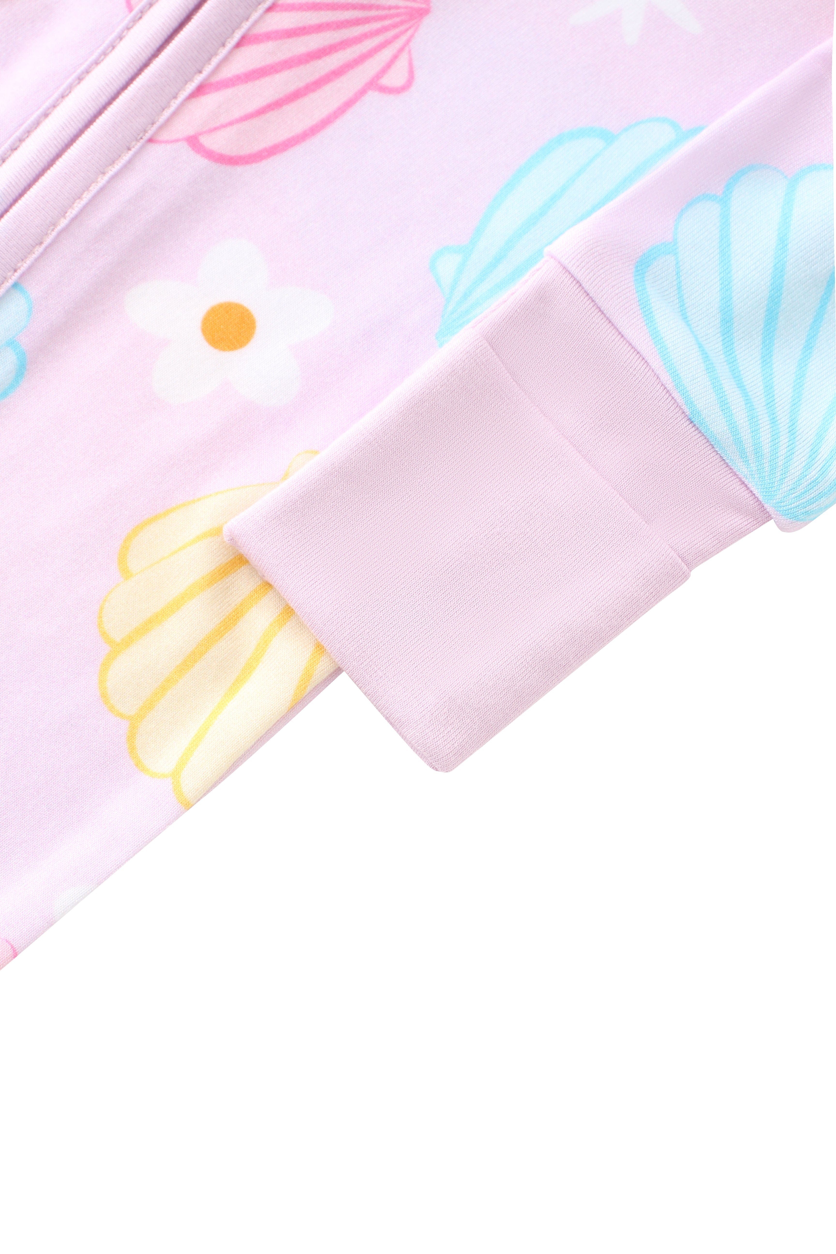The Bamboo Collection Baby Convertible  Romper - Pastel Seashell